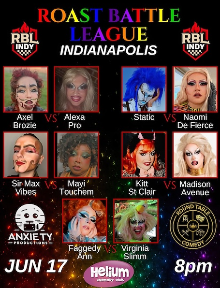 Poster for Upstairs at Helium: Roast Battle League