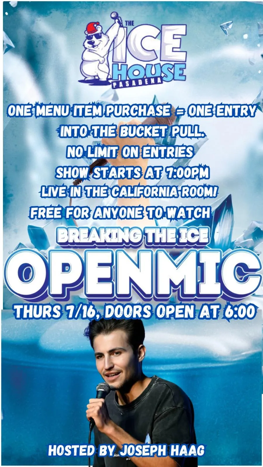 Poster for Breaking The Ice: Open Mic