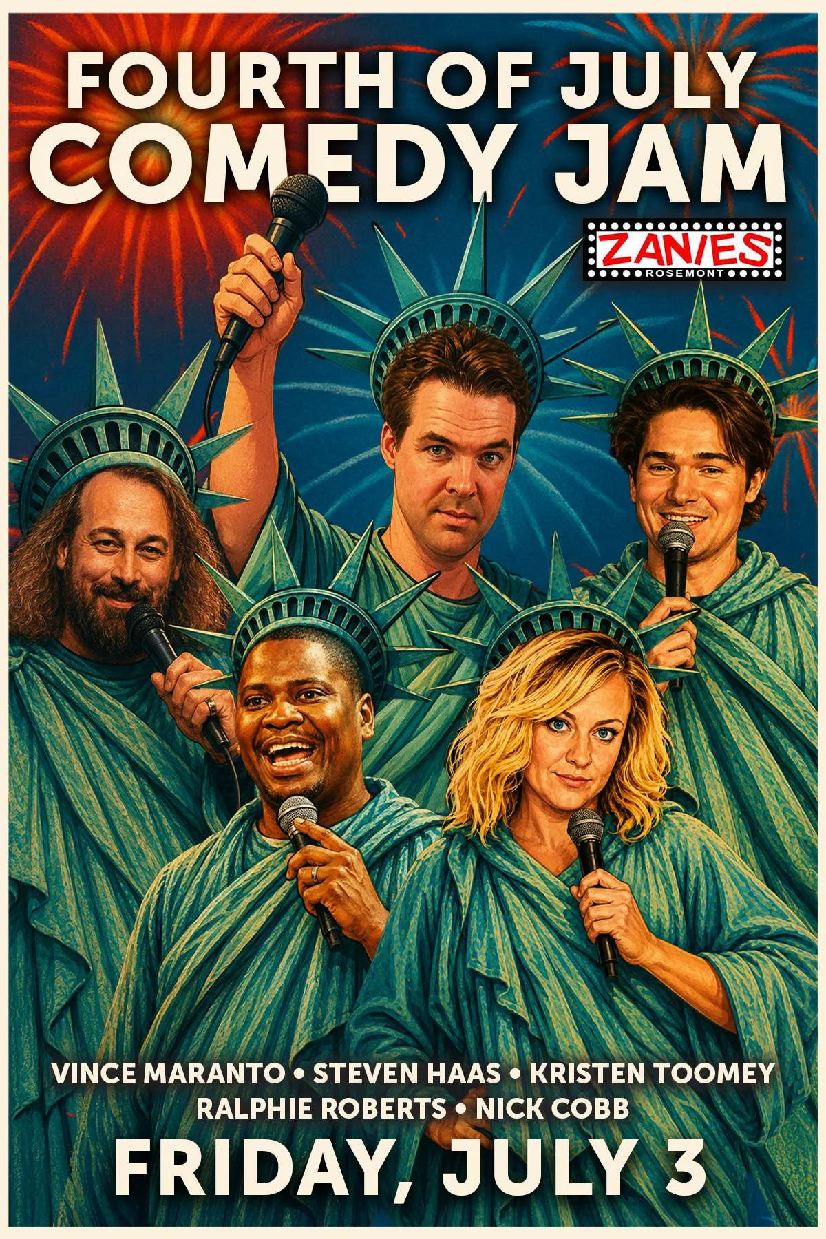 Poster for Fourth of July Comedy Jam