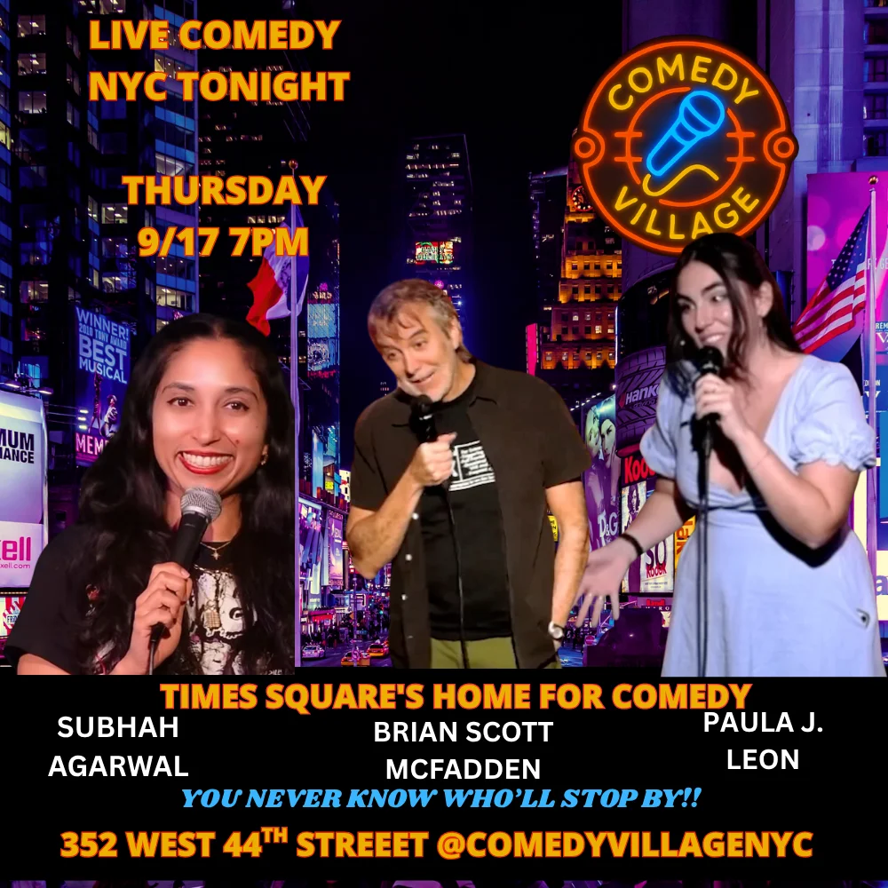 Poster for Times Square Comedy | Thurs, September 17th @7 PM
