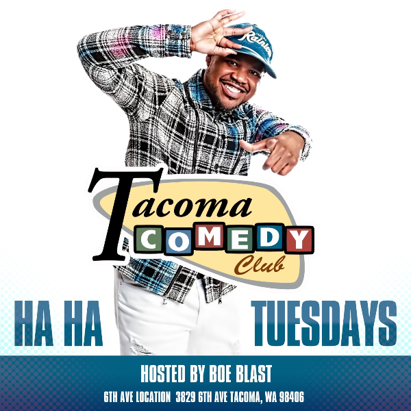 Poster for Haha Tuesdays w/BoeBlast