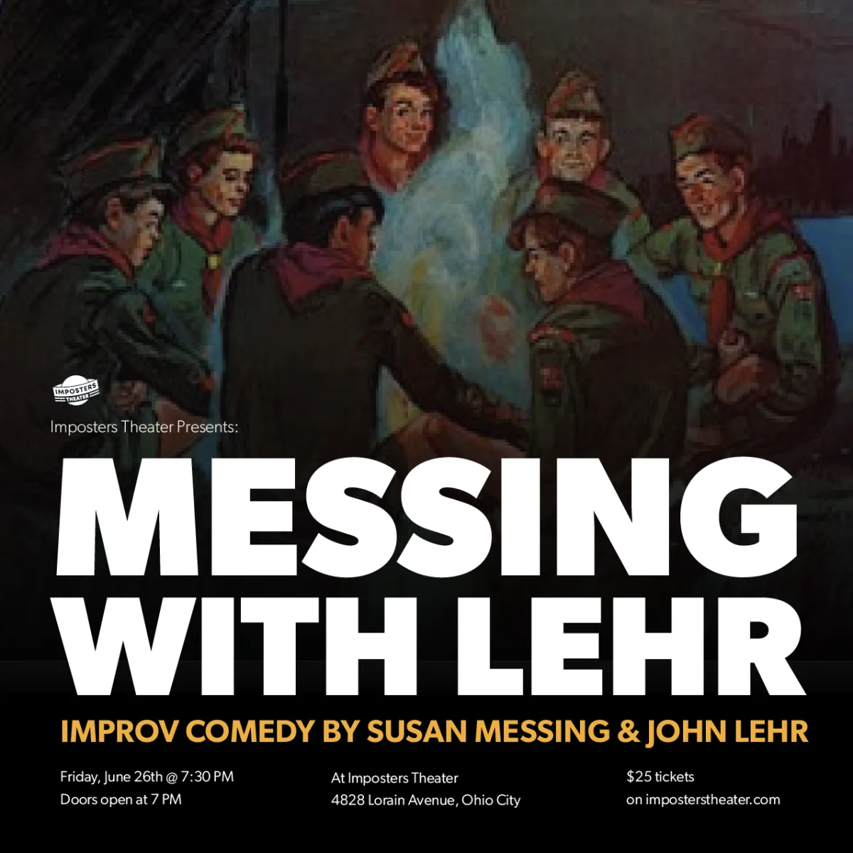 Poster for Messing with John Lehr: Improv Comedy by Susan Messing & John Lehr