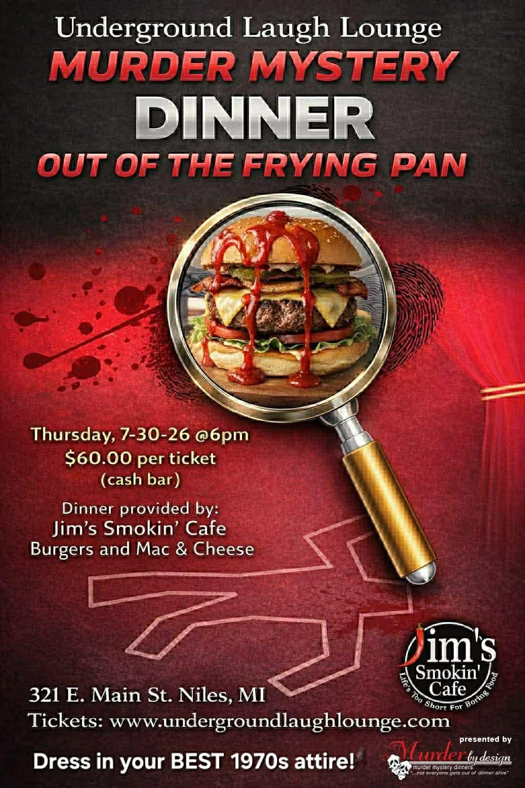 Poster for Murder Mystery Dinner – Out Of The Frying Pan
