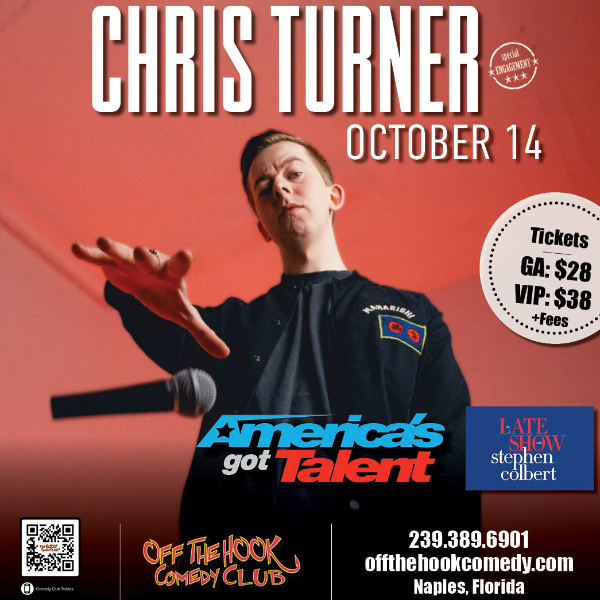 Poster for Comedian Chris Turner Live in Naples, Florida!