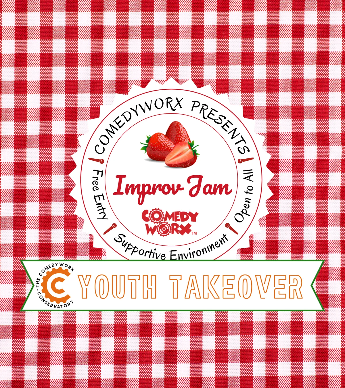 Poster for TCC: The ComedyWorx Conservatory - IMPROV JAM YOUTH TAKEOVER