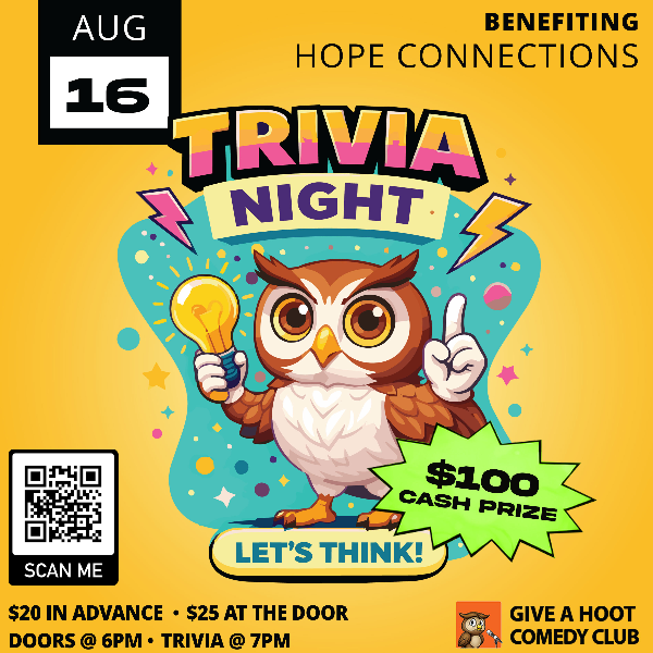 Poster for Trivia Night Benefitting Hope Connections