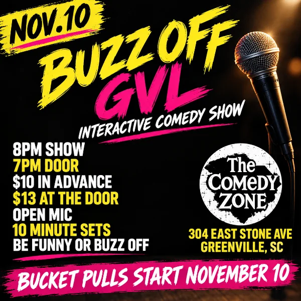 Poster for Buzz Off GVL - Interactive Comedy Show