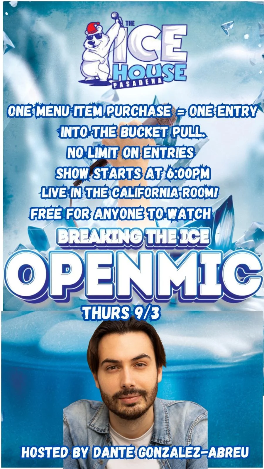 Poster for Breaking the Ice Open Mic