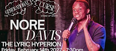 Poster for Nore Davis: Generational Curse Pop-Up Tour!