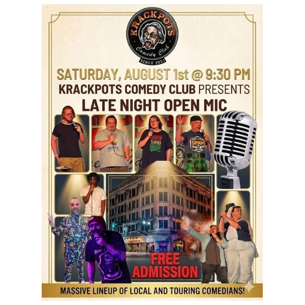 Poster for FREE LATE NIGHT OPEN MIC