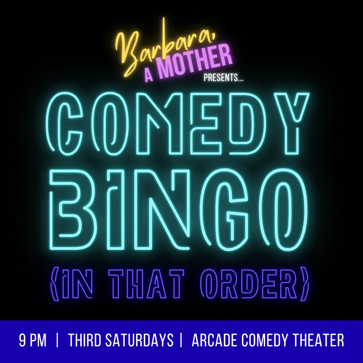 Poster for Comedy Bingo Night with Barbara, A Mother