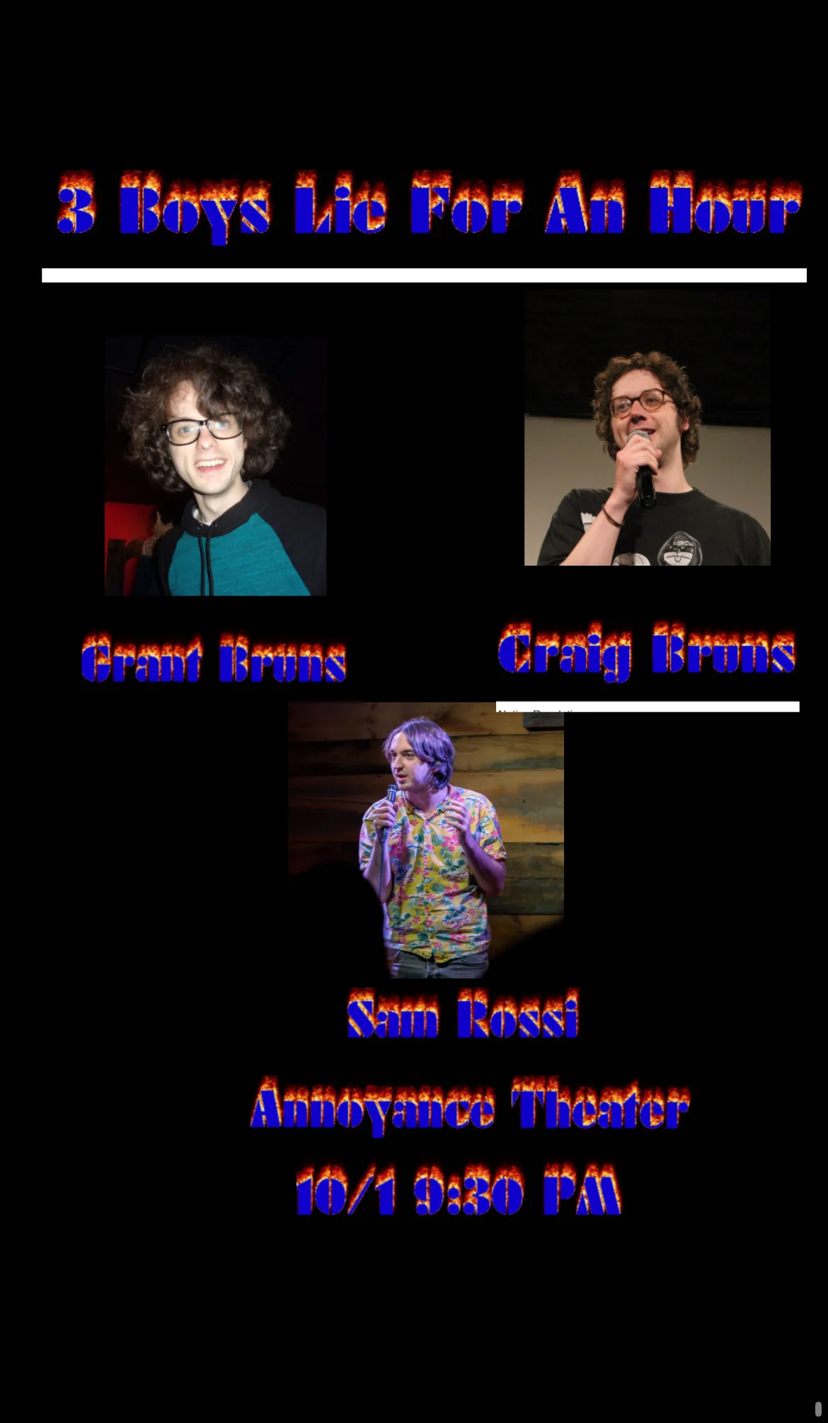Poster for 3 Boys Lie for an Hour