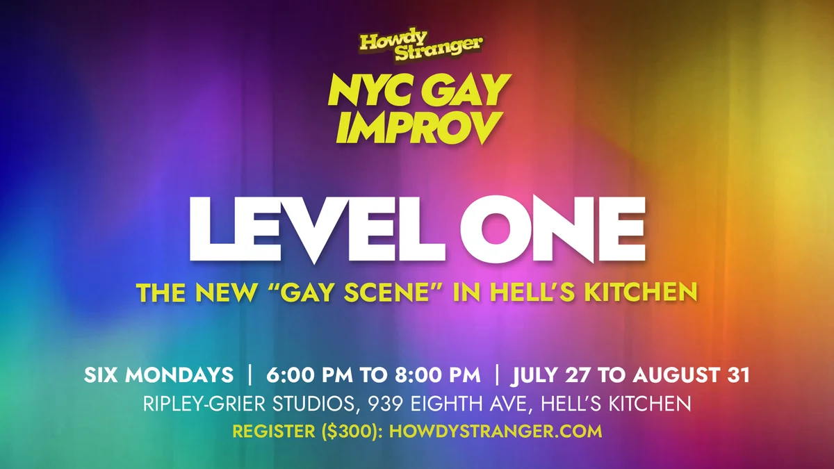 Poster for NYC Gay Improv Class: Level One