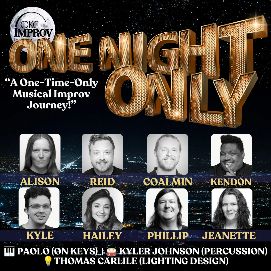 Poster for (08/28/26) @ 7:30PM | ONE NIGHT ONLY: THE IMPROVISED MUSICAL (w/ LADY TIME)