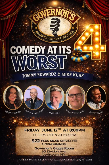 Poster for COMEDY AT ITS WORST 4 - SPECIAL EVENT - IN THE GIGGLE ROOM - FRIDAY JUNE 12TH @ 8PM