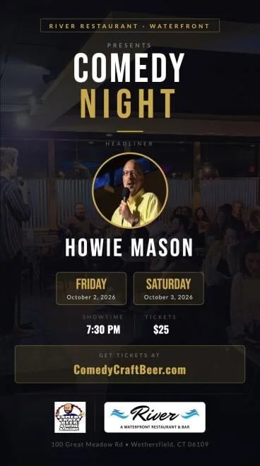 Poster for Comedy Night at Brew Ha Ha at River