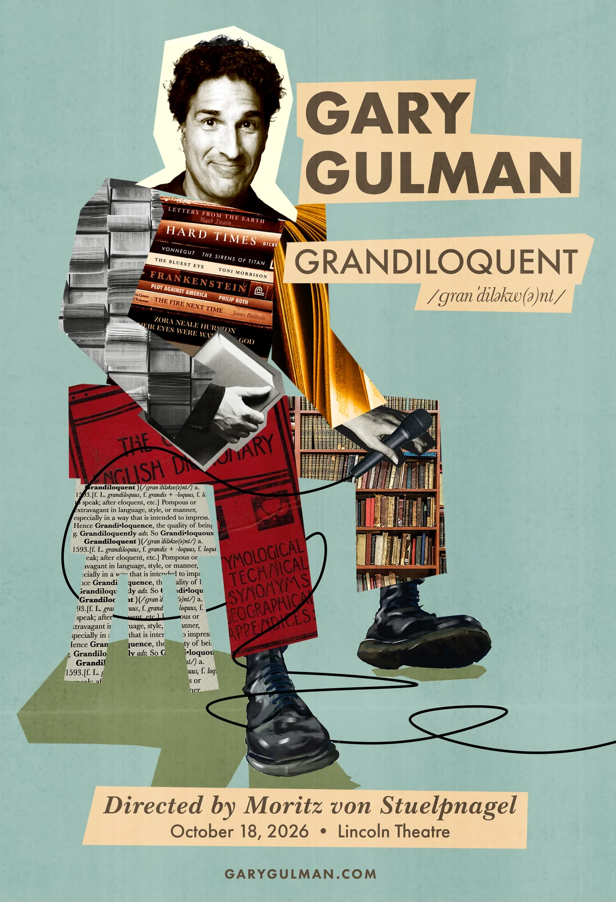 Poster for Gary Gulman Live at Lincoln Theatre, Mt Vernon!