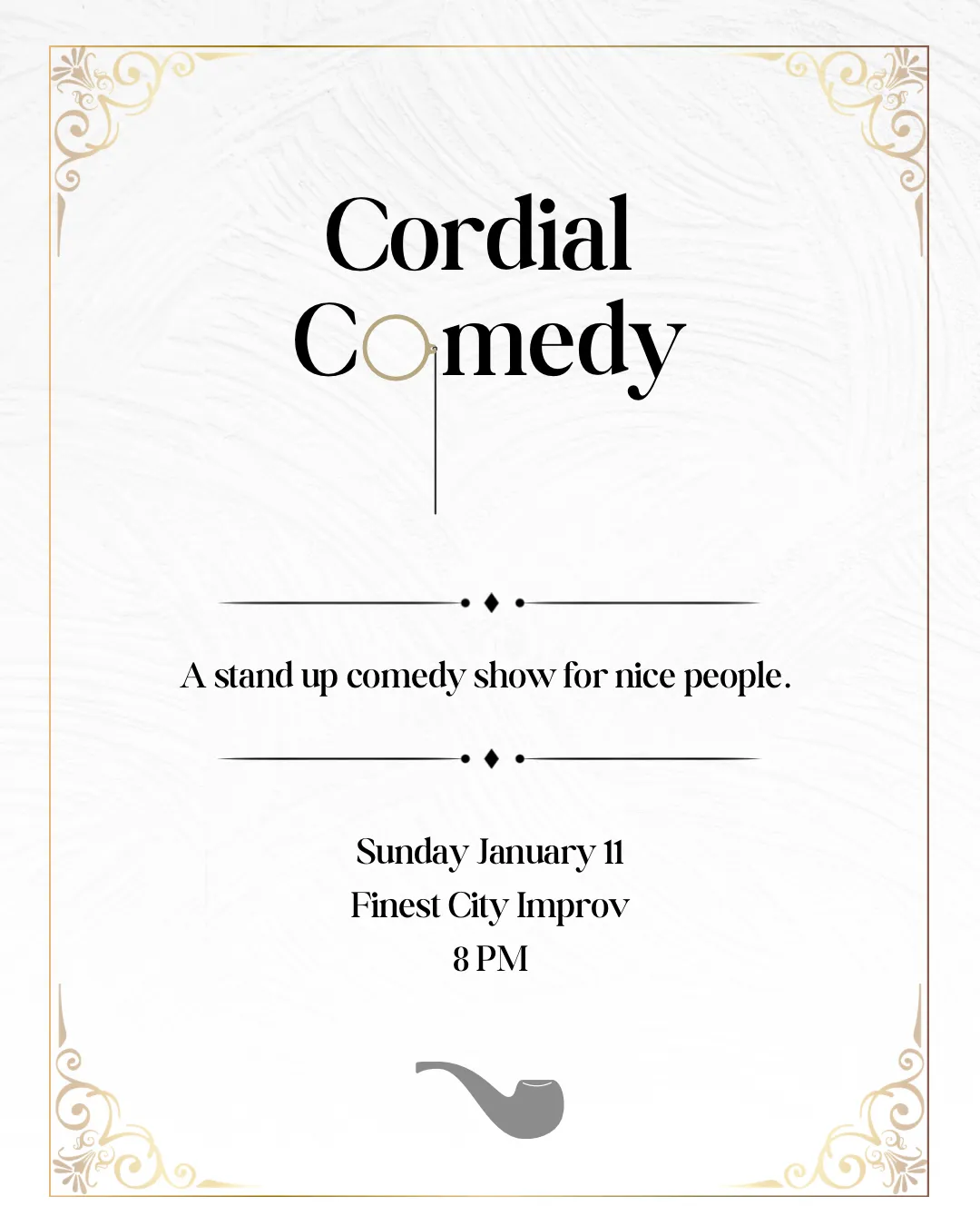 Poster for Cordial Comedy Show