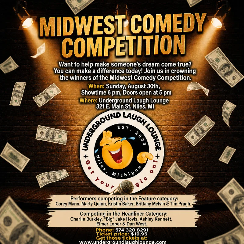 Poster for Midwest Comedy Competition