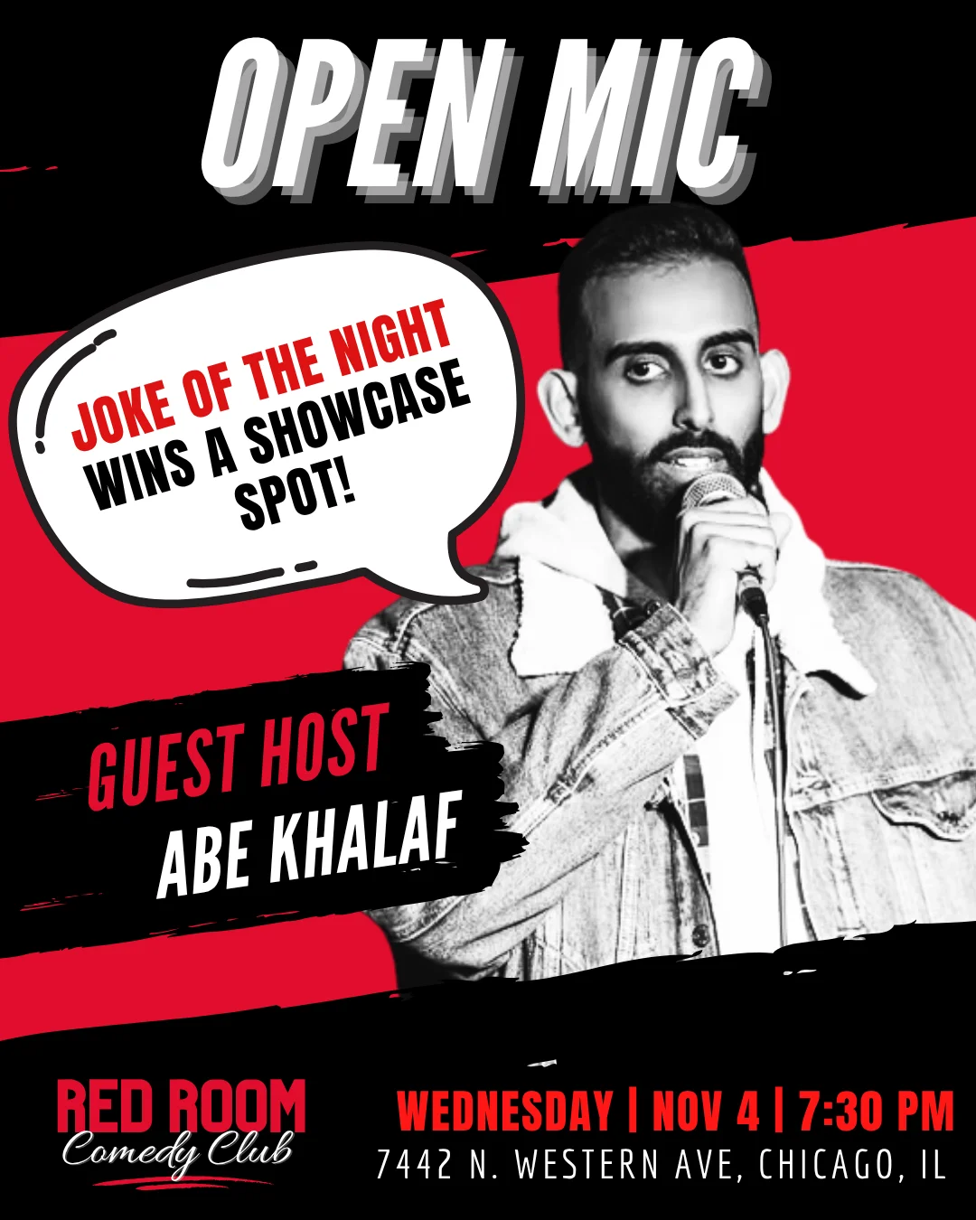 Poster for RED ROOM OPEN MIC