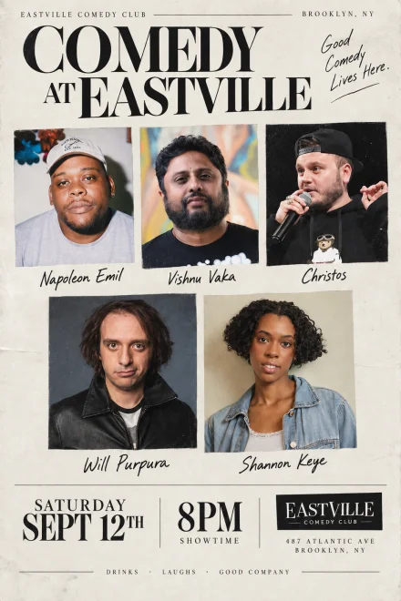 Poster for Vishnu Vaka, Will Purpura, Shannon Keye, Chris Tos, Napoleon Emill