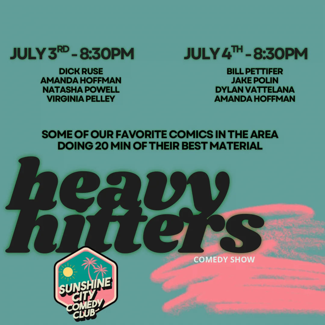 Poster for Heavy Hitters Comedy Show
