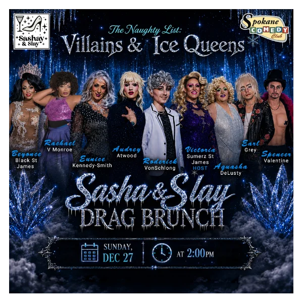 Poster for Sashay & Slay Drag Brunch - The Naughty List: Villains & Ice Queens