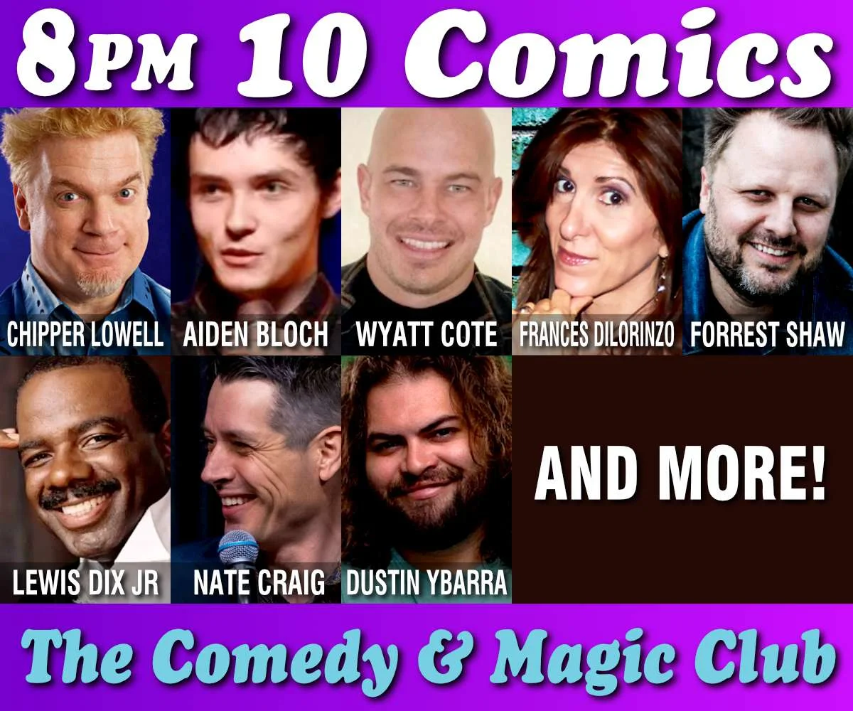 Poster for 10 Comics Show at 8PM