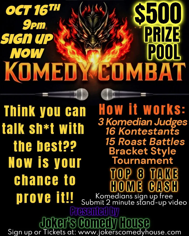 Poster for Komedy Combat! Where jokes are weapons and only one will survive! (1)