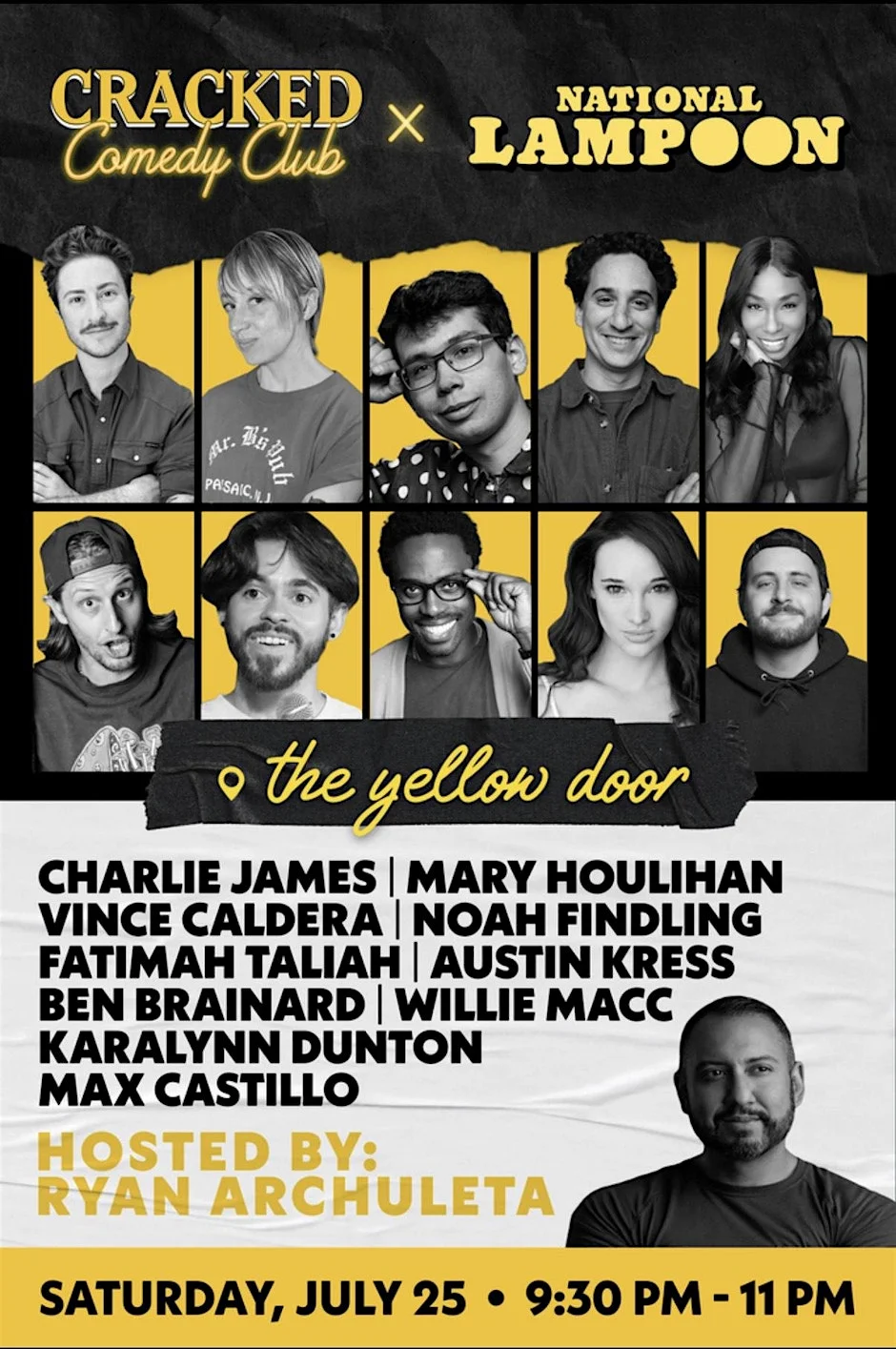Poster for Cracked Comedy Club x National Lampoon & Den of Geek