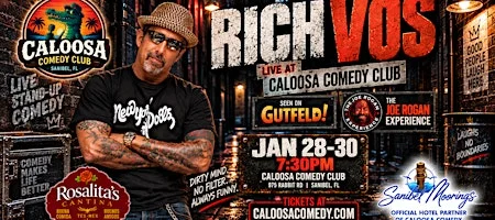 Poster for Caloosa Comedy Nights with Headliner Rich Vos
