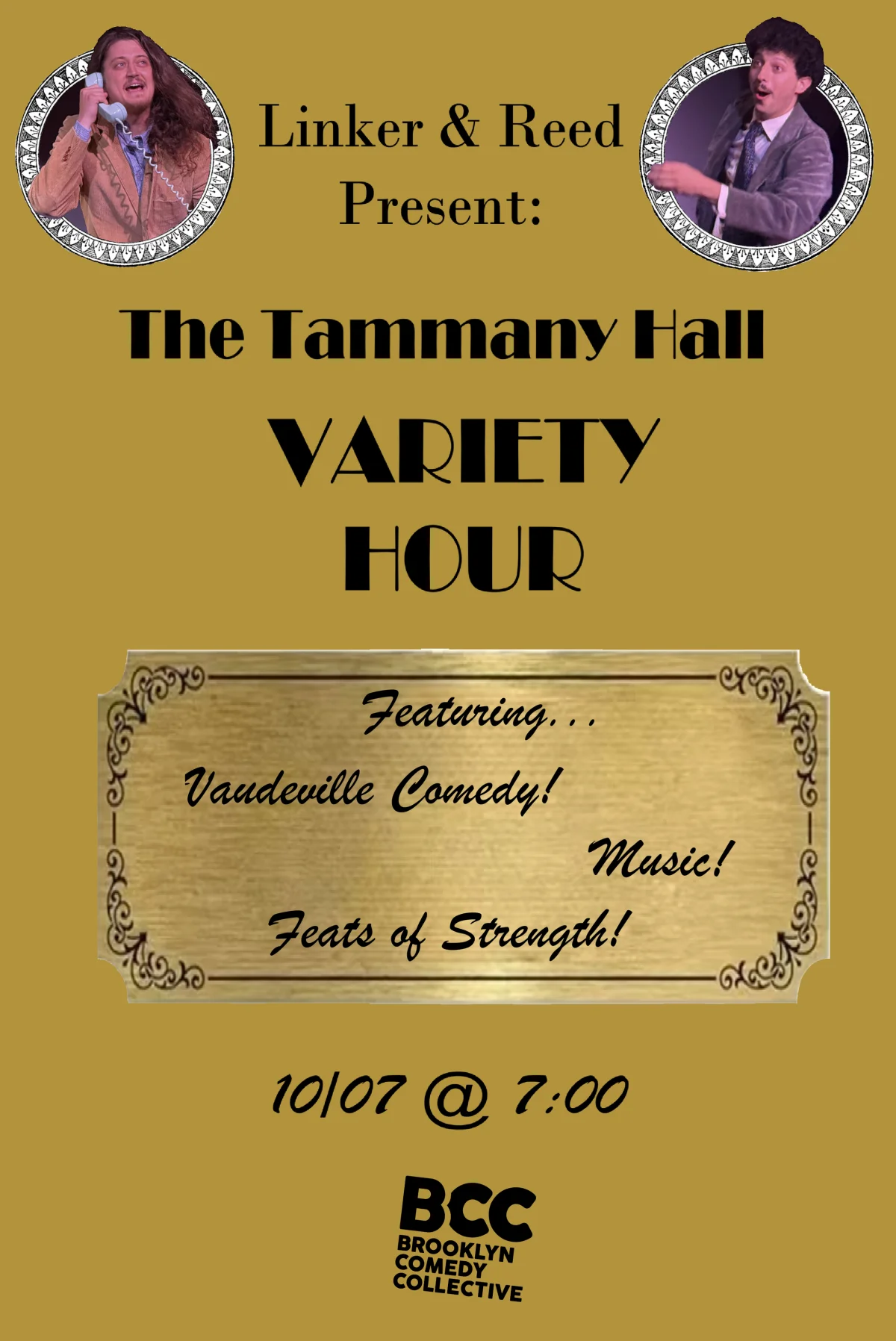 Poster for Linker & Reed Present: The Tammany Hall Variety Hour!