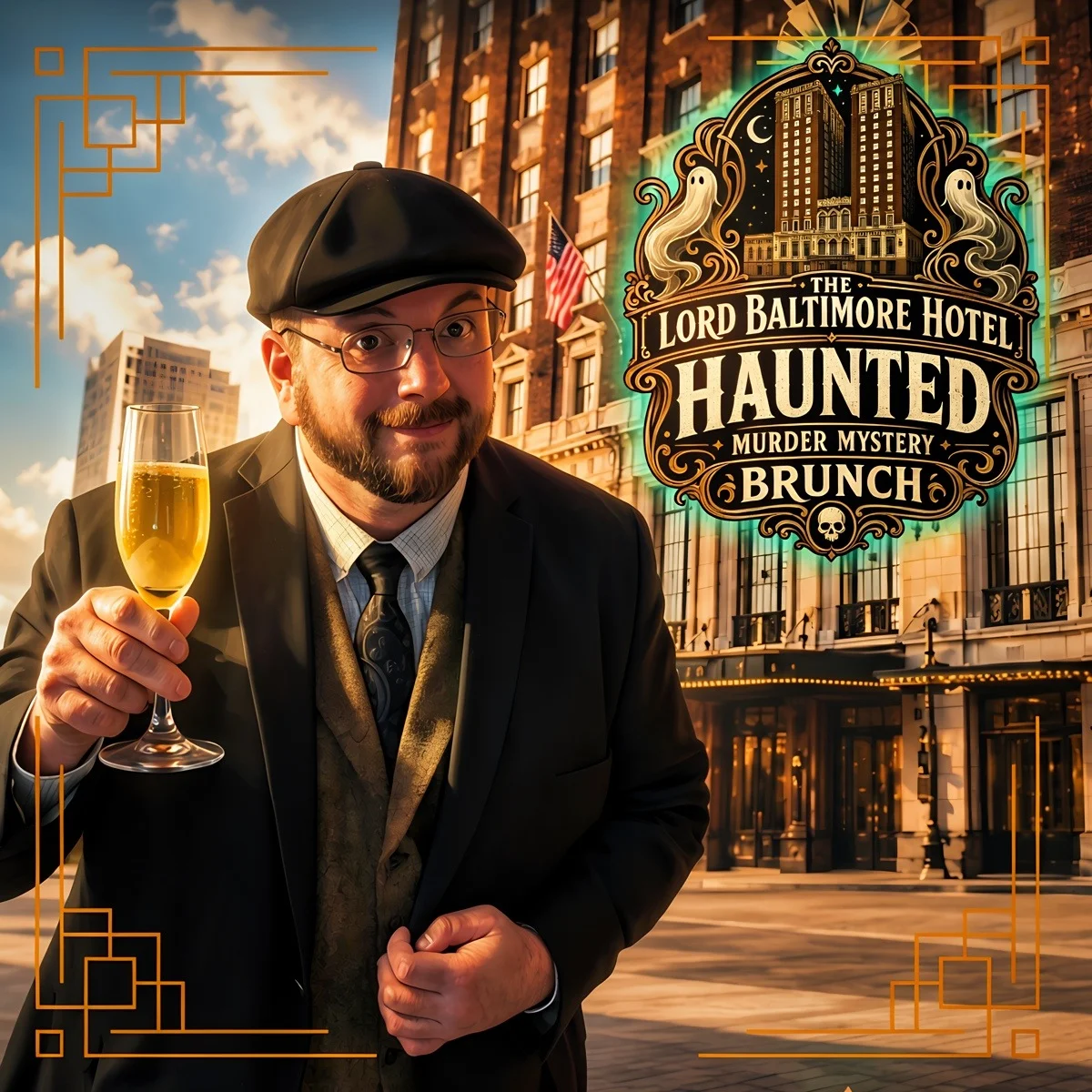 Poster for Haunted Murder Mystery Brunch