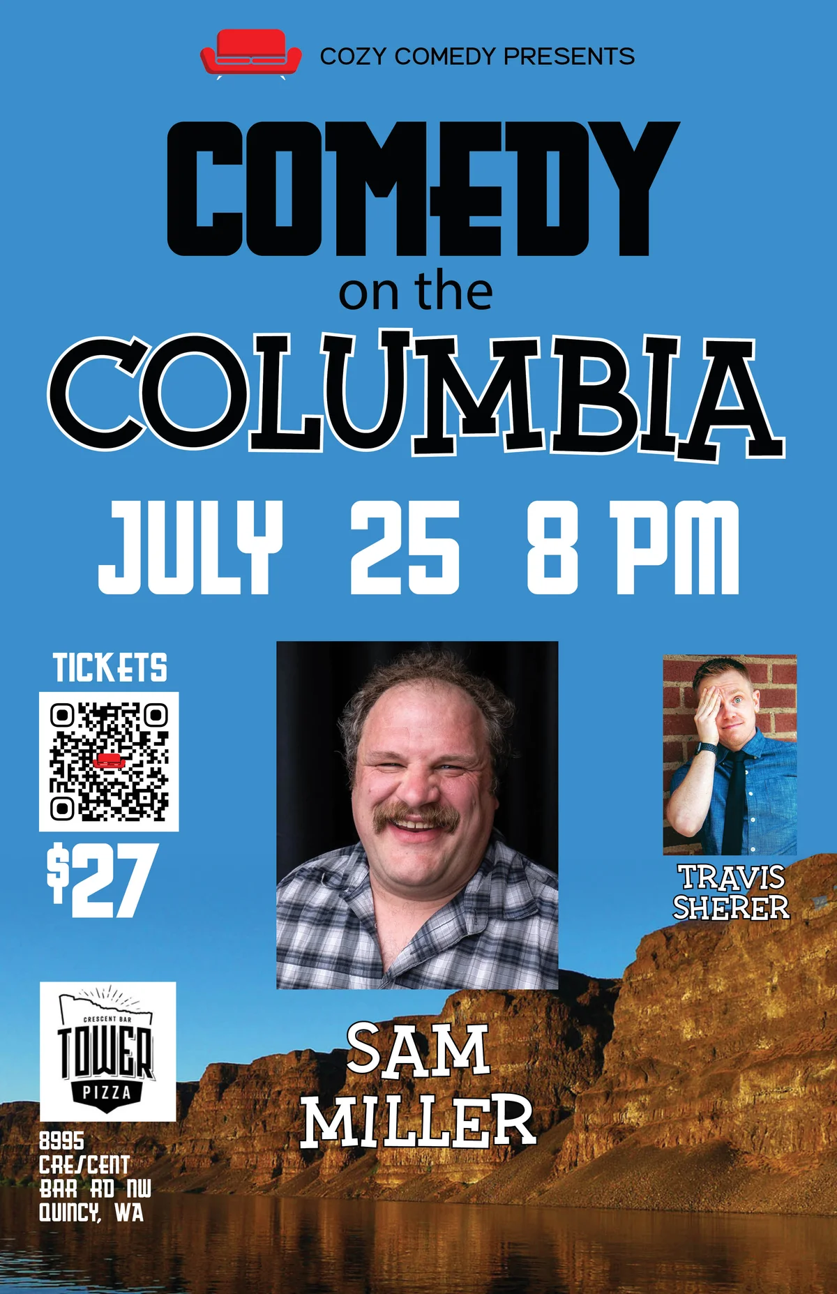 Poster for Comedy on the Columbia: Sam Miller!