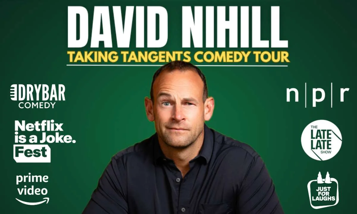 Poster for DAVE NIHILL “TAKING TANGENTS COMEDY TOUR”