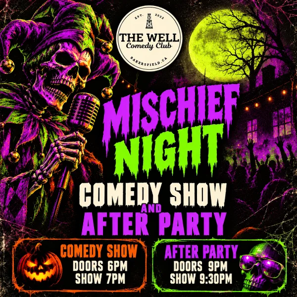 Poster for Mischief Night Comedy Show & After Party
