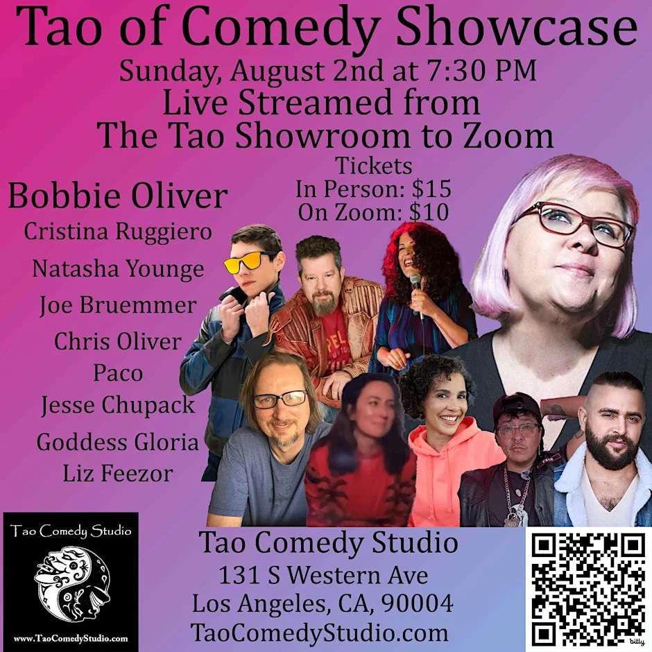Poster for Tao of Comedy Showcase 8/2