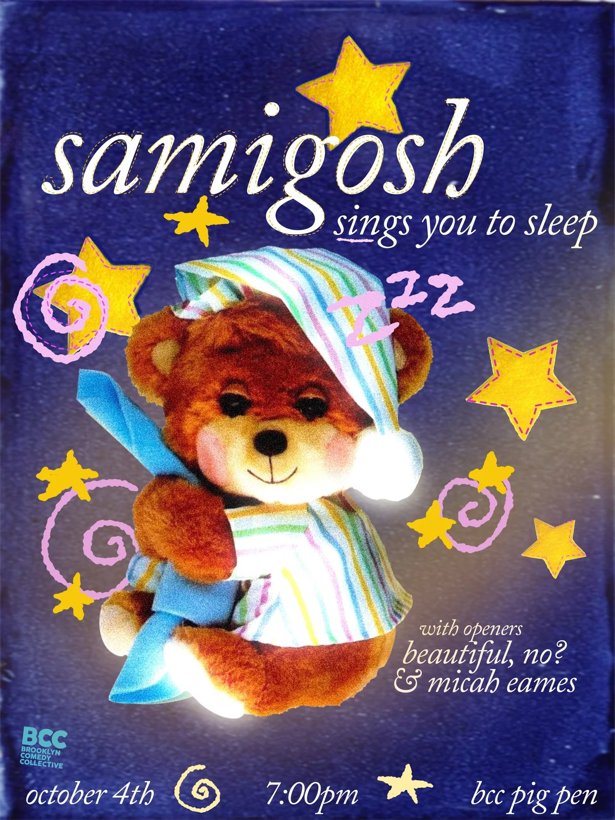 Poster for samigosh! sings you to sleep: an improvised song cycle