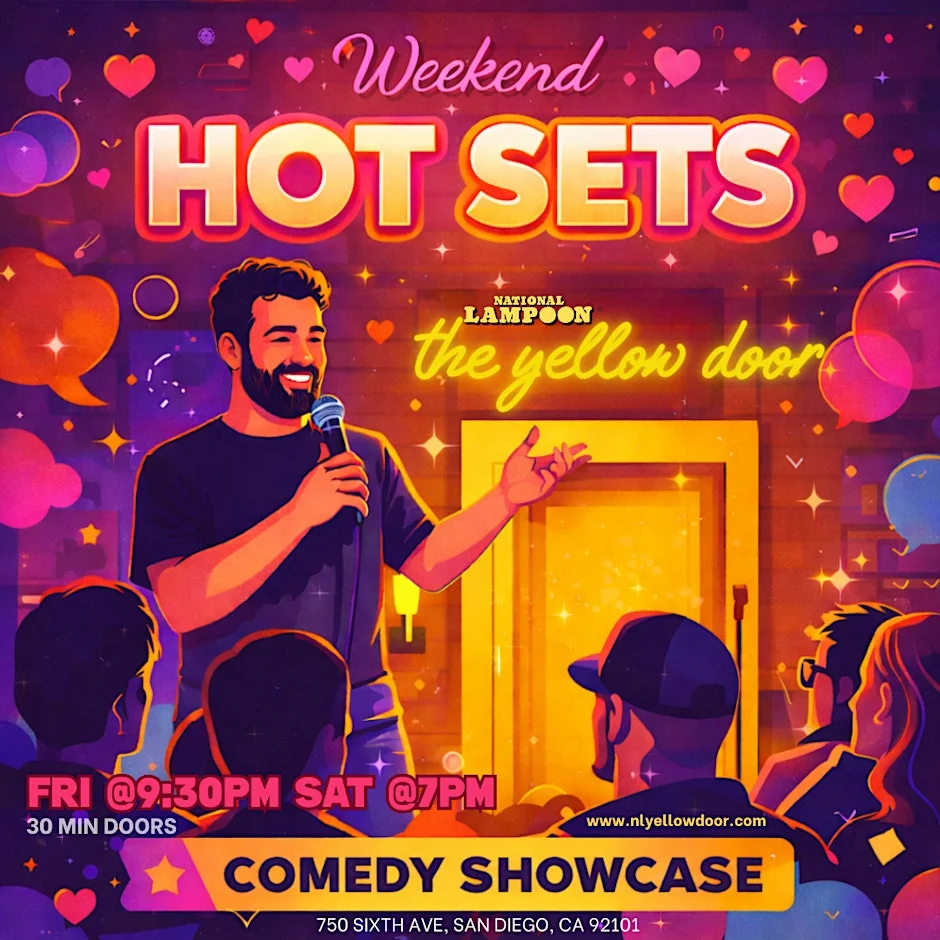 Poster for Hot Sets — Stand-up Comedy at National Lampoon: The Yellow Door