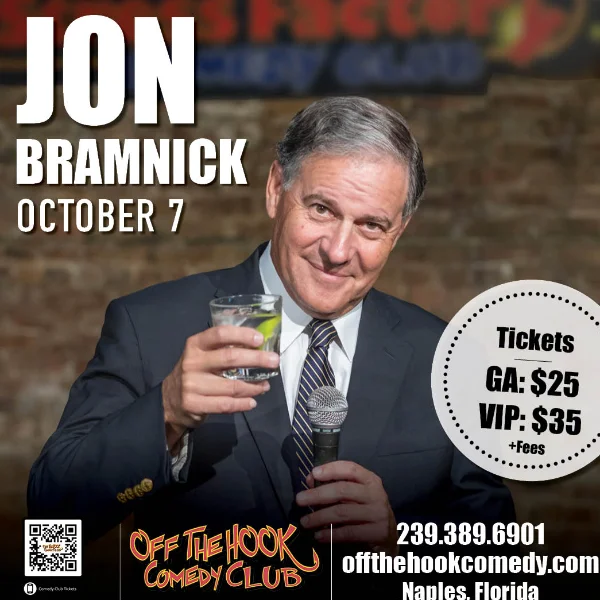 Poster for Comedian Jon Bramnick Live in Naples, Florida!