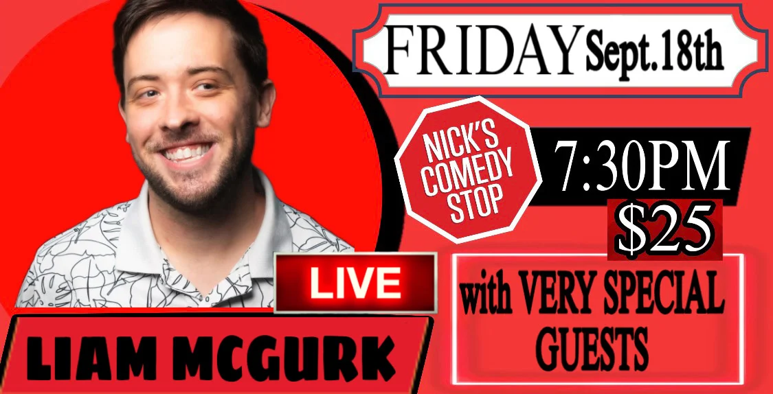 Poster for Liam McGurk LIVE at NICKS 9/18