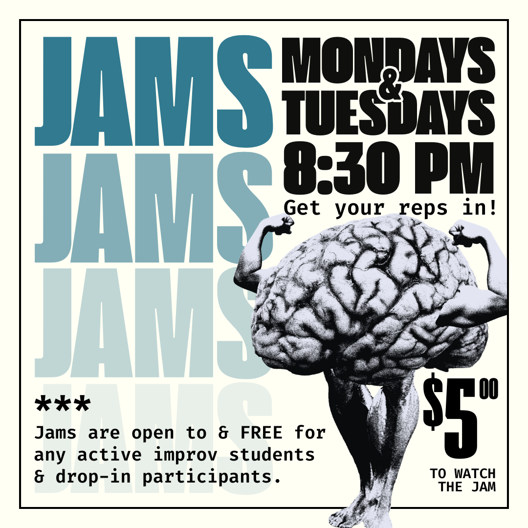 Poster for Monday + Tuesday Student Jams
