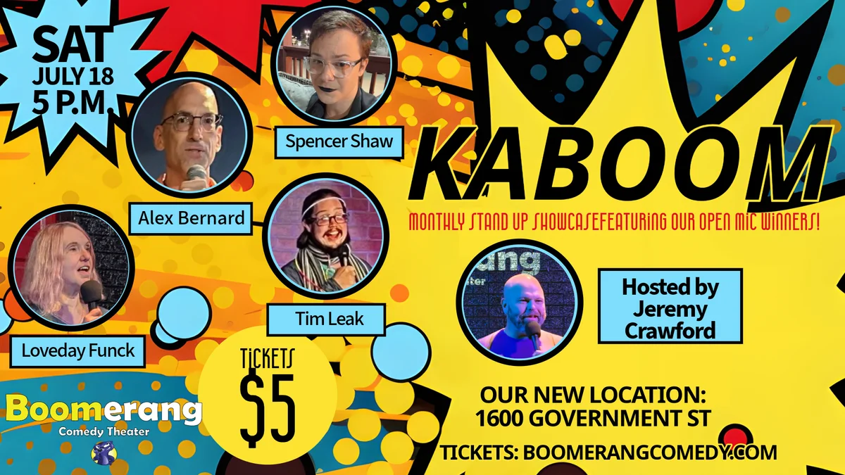 Poster for KA BOOM Stand Up Showcase - July
