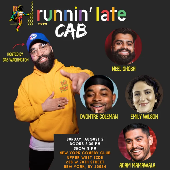 Poster for Runnin Late ft: Emily Wilson, Dvontre Coleman, Adam Mamawala, Colin Cab Washington