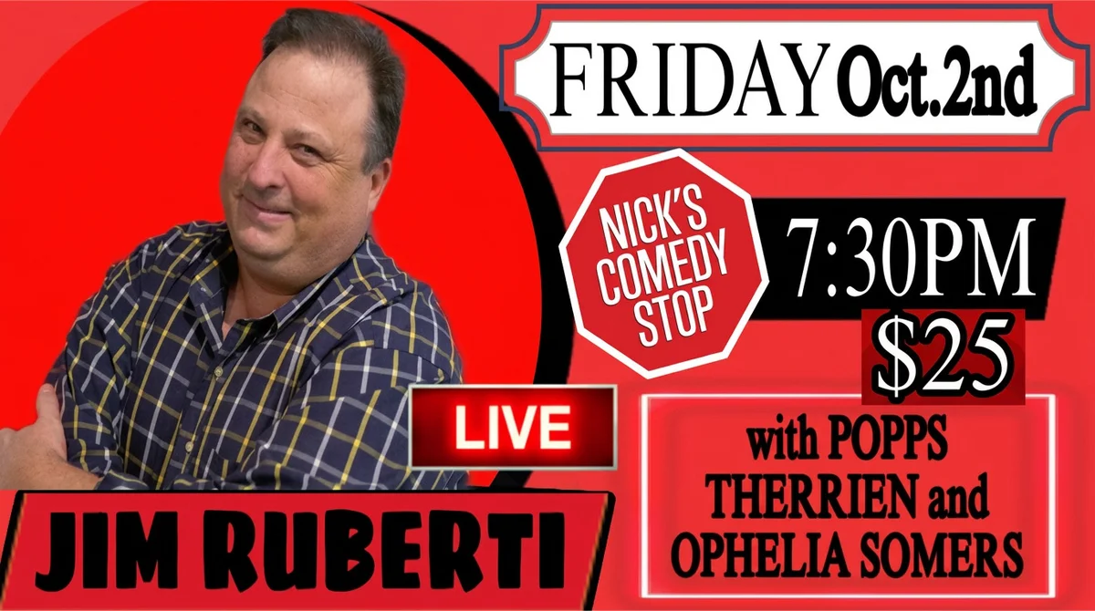 Poster for Jim Ruberti LIVE at Nicks 10/2
