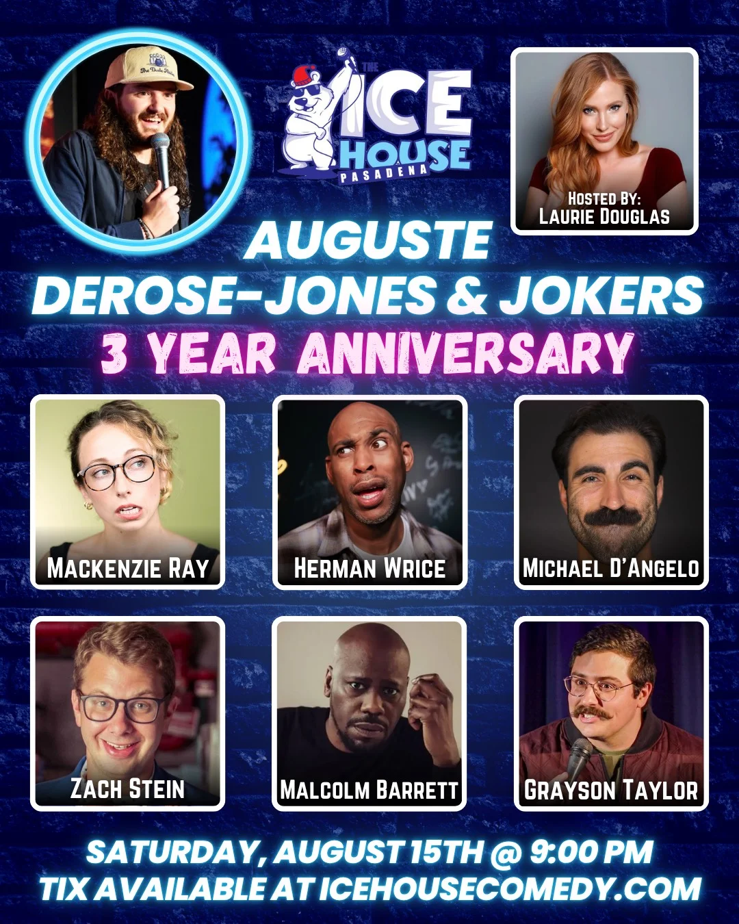 Poster for Auguste DeRose-Jones & Jokers - 3 year anniversary