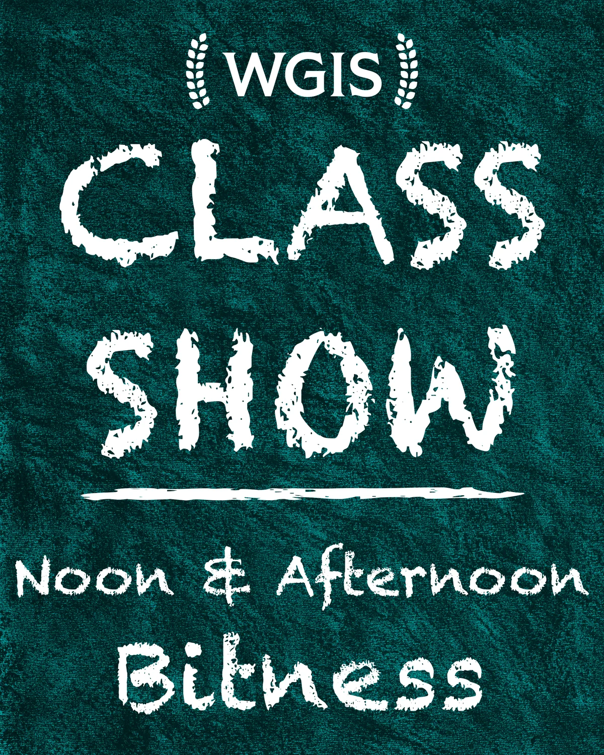 Poster for Noon & Afternoon Bitness Class Show