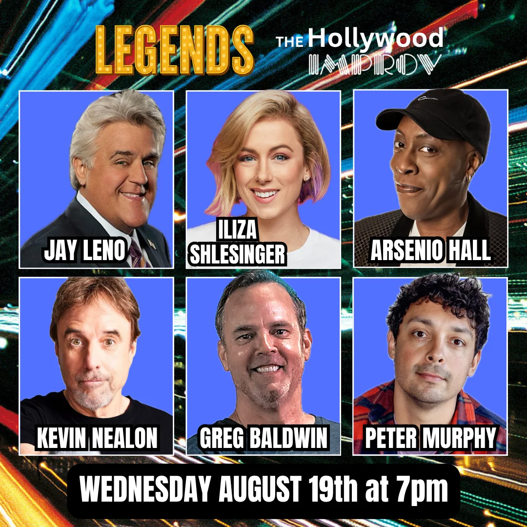 Poster for Legends ft. Jay Leno, Iliza Shlesinger, Arsenio Hall, Kevin Nealon, Greg Baldwin, Peter Murphy