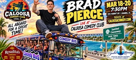 Poster for Caloosa Comedy Nights with Headliner Brad Pierce