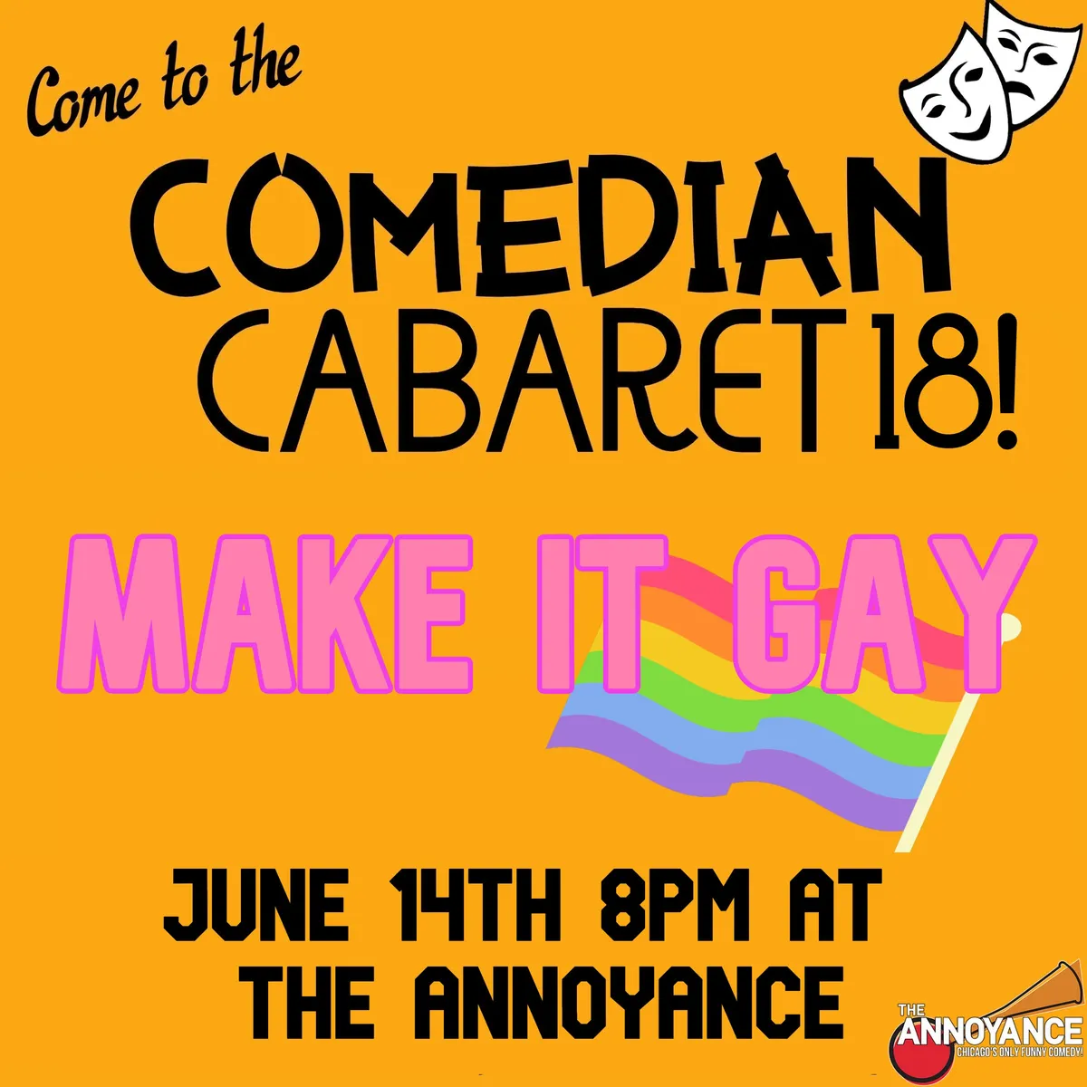 Poster for Comedian Cabaret 18: Make it Gay!